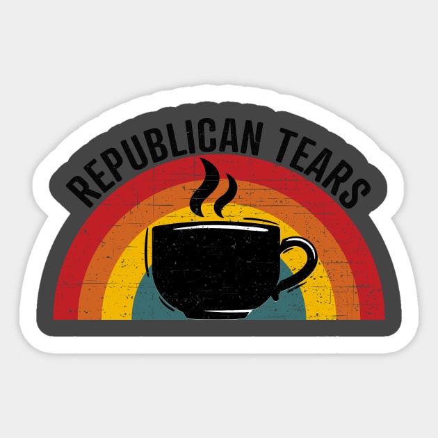 Republican Tears Sunset Retro  Gift Sticker by Creative Endeavors